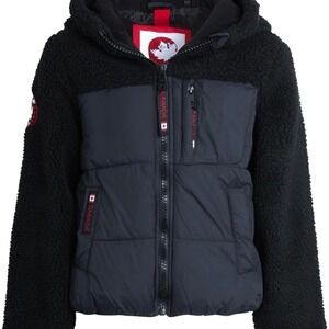 Canadá Weathergear Women's Puffy with Sherpa‎ Hooded Jacket Size Large